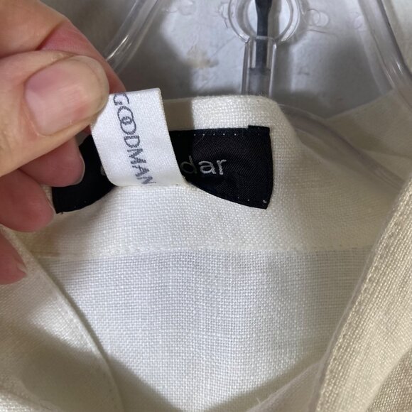 Womens Eskandar Bergdorf Goodman Lagenlook Boxy Linen Jacket White Esk‎ size1 US - Picture 10 of 15